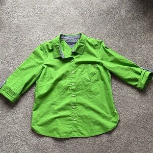 Tommy Hilfiger Bright Green Kids Button Down Shirt